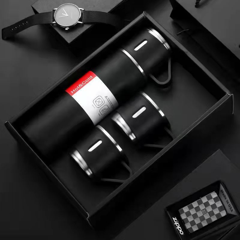 Vacuum Flask Set With Three Cup