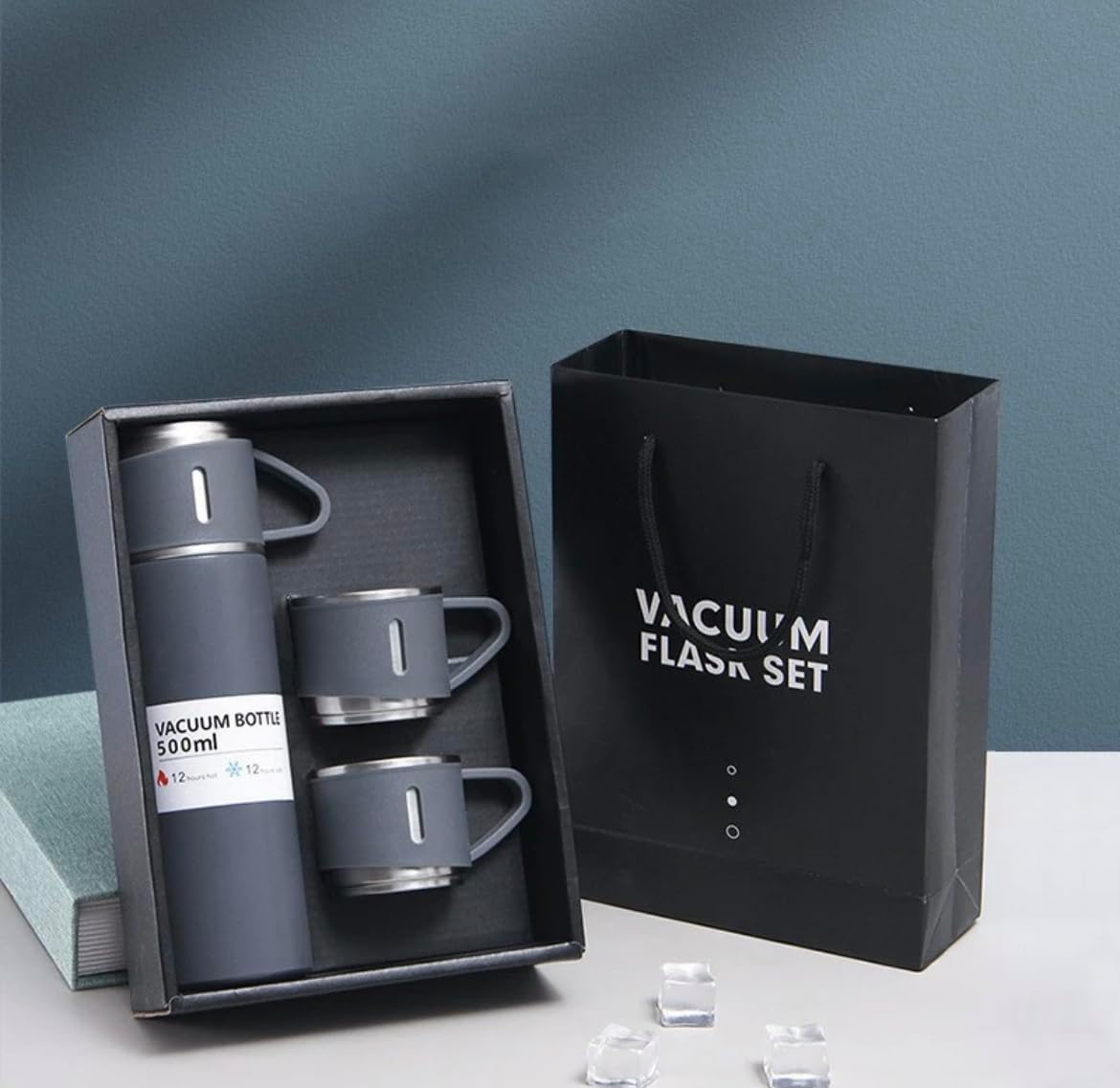 Vacuum Flask Set Grey