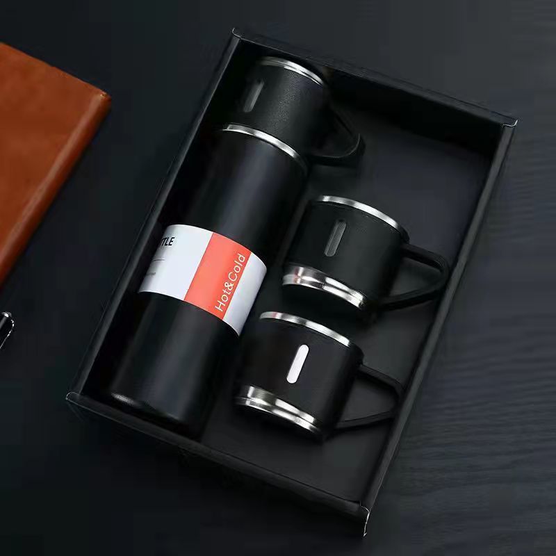 Vacuum Flask Set Black